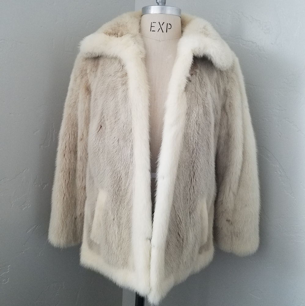 Emilio Gucci Blonde Mink Fur Coat - M